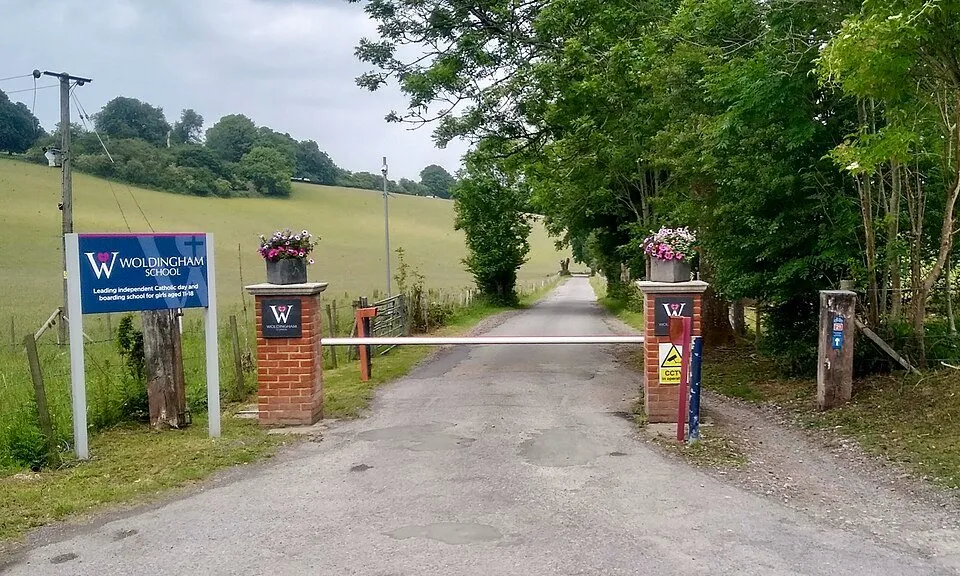 South entrance to Woldingham School — exterior